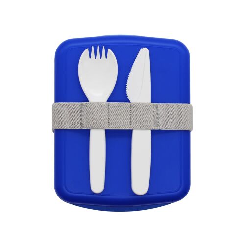 Ланч-бокс Lunch Blue line со столовыми приборами (синий) 3 Ланч-бокс Lunch Blue line со столовыми приборами (синий) 3