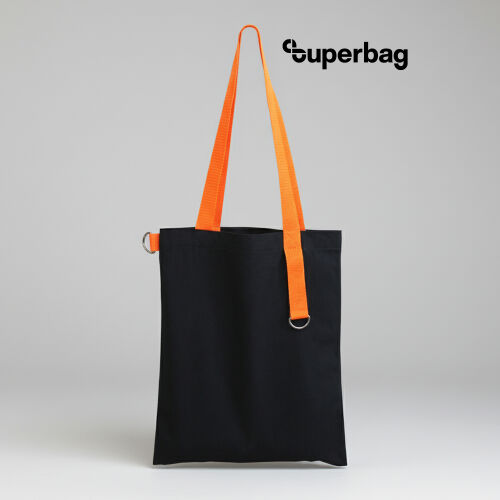 Шоппер Superbag black (чёрный с оранжевым) 1 Шоппер Superbag black (чёрный с оранжевым) 1