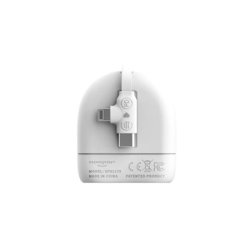 Кабель Xoopar ICE-R с ретрактором 2 в 1, разъёмы USB-C и Lightni 2