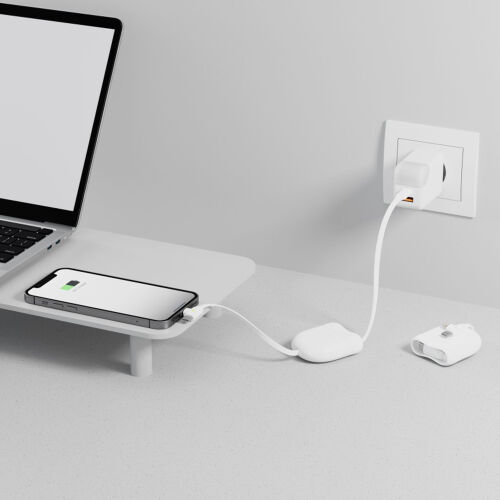 Кабель Xoopar ICE-R с ретрактором 2 в 1, разъёмы USB-C и Lightni 5