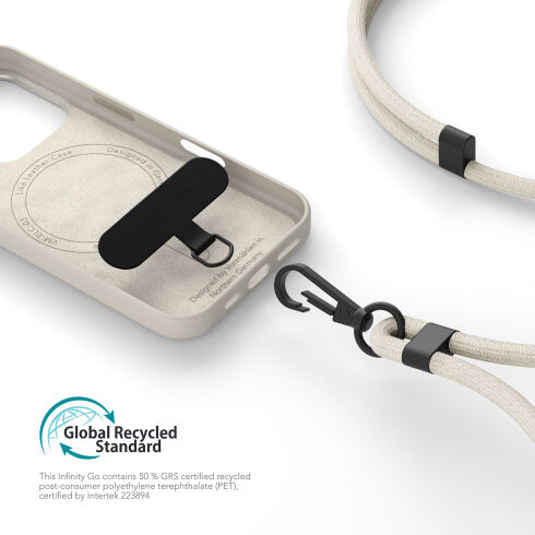 Универсальный ремешок для телефона VONMAHLEN Infinity Go, белый 2