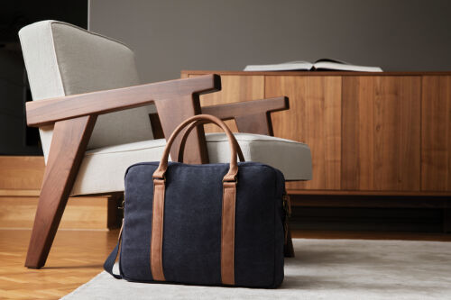 Сумка для ноутбука 16" VINGA Bosler из канваса синяя 5