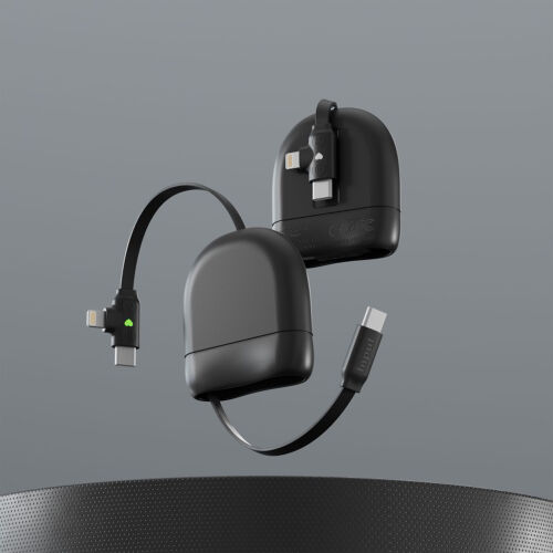 Кабель Xoopar ICE-R с ретрактором 2 в 1, разъёмы USB-C и Lightni 4