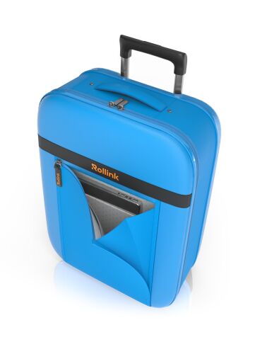 Чемодан складной Rollink Aura 55x40x20 см, 2 колеса, синий 8