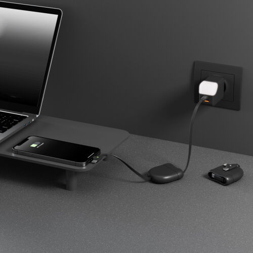 Кабель Xoopar ICE-R с ретрактором 2 в 1, разъёмы USB-C и Lightni 6