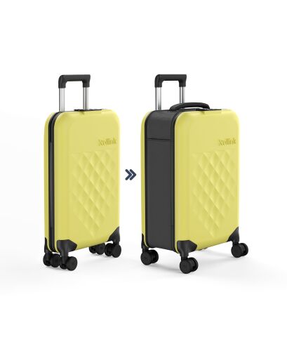 Чемодан складной Rollink Vega 360 55x40x20 см, 4 колеса, желтый 1 Чемодан складной Rollink Vega 360 55x40x20 см, 4 колеса, желтый 1