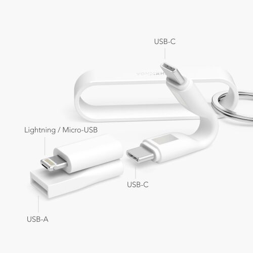 Кабель-брелок High Six Lite 6 в 1, белый 1 Кабель-брелок High Six Lite 6 в 1, белый 1