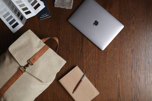 Рюкзак VINGA Bosler из переработанного канваса GRS, 15’’ бежевый 5