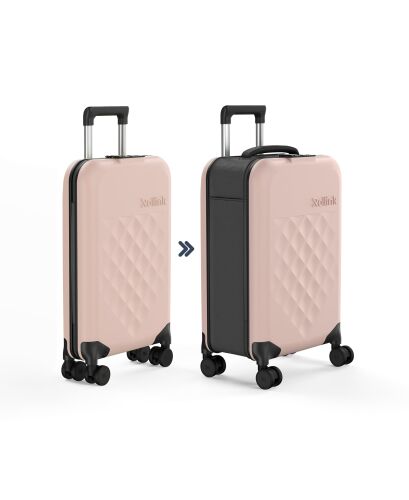 Чемодан складной Rollink Vega 360 55x40x20 см, 4 колеса, розовый 1 Чемодан складной Rollink Vega 360 55x40x20 см, 4 колеса, розовый 1