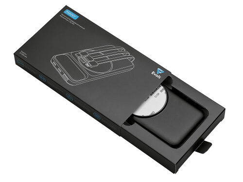 Магнитный беспроводной внешний аккумулятор со встроенными кабеля 6