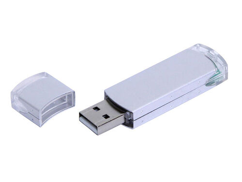 USB 2.0- флешка промо на 4 Гб прямоугольной классической формы 1