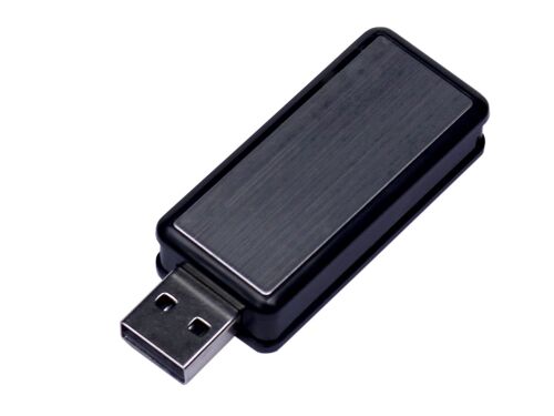 USB 3.0- флешка промо на 64 Гб прямоугольной формы, выдвижной ме 1