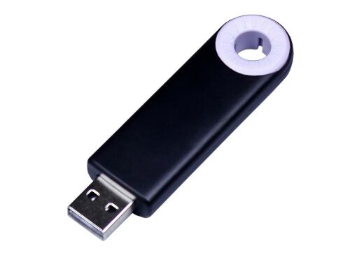 USB 2.0- флешка промо на 32 Гб прямоугольной формы, выдвижной ме 1