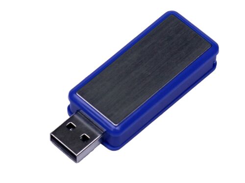 USB 3.0- флешка промо на 32 Гб прямоугольной формы, выдвижной ме 1