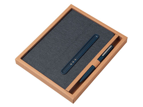 Блокнот А5 «NotaBene» с металлической шариковой ручкой и подстав 4