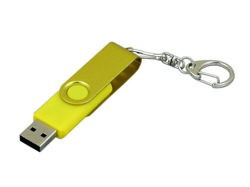 USB 2.0- флешка промо на 8 Гб с поворотным механизмом и однотонн 2