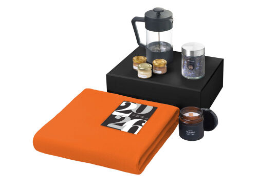 Подарочный набор «Re:Moments» с пледом, френчпрессом и медом 1