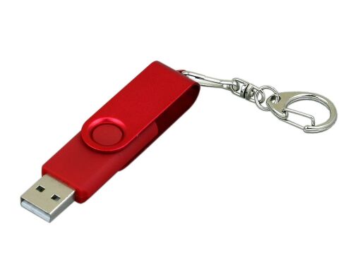 USB 2.0- флешка промо на 64 Гб с поворотным механизмом и однотон 2