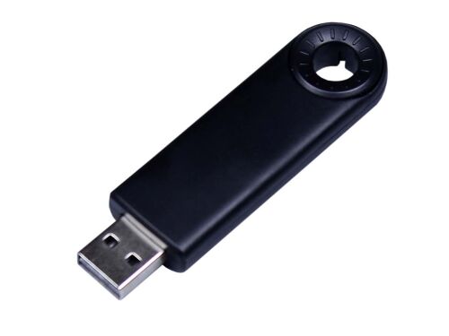 USB 2.0- флешка промо на 4 Гб прямоугольной формы, выдвижной мех 1