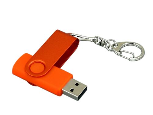 USB 2.0- флешка промо на 32 Гб с поворотным механизмом и однотон 3