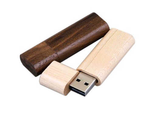 USB 2.0- флешка на 64 Гб эргономичной прямоугольной формы с окру 3