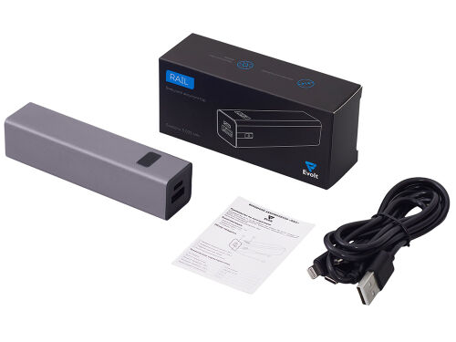 Внешний аккумулятор «Rail» c дисплеем, 5000 mAh 6