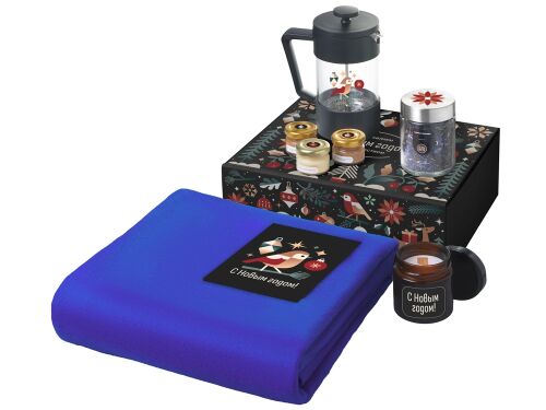 Подарочный набор «Re:Moments» с пледом, френчпрессом и медом 1