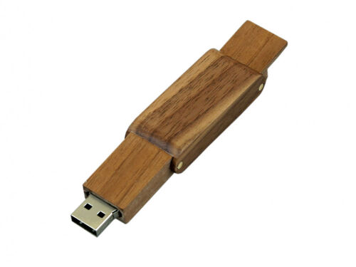 USB 2.0- флешка на 32 Гб прямоугольной формы с раскладным корпус 3