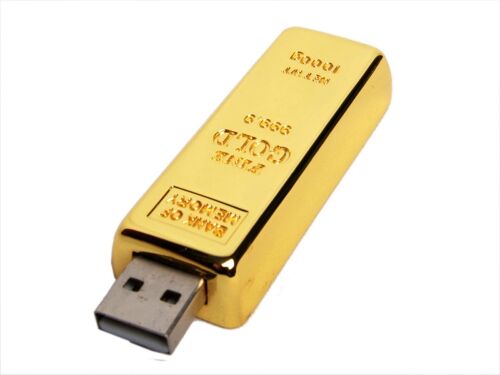 USB 3.0- флешка на 128 Гб в виде слитка золота 1