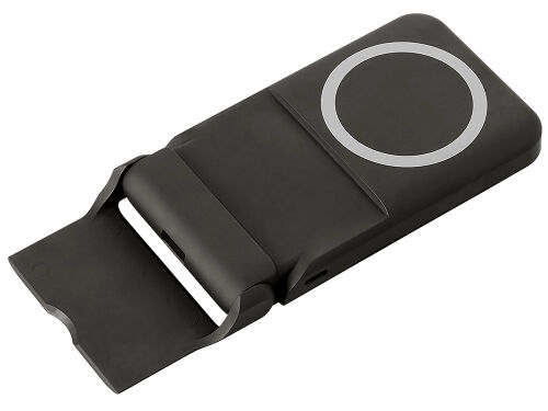 Беспроводной внешний аккумулятор с подсветкой лого и подставкой  2