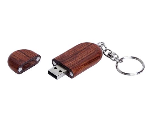 USB 2.0- флешка на 16 Гб овальной формы и колпачком с магнитом 2