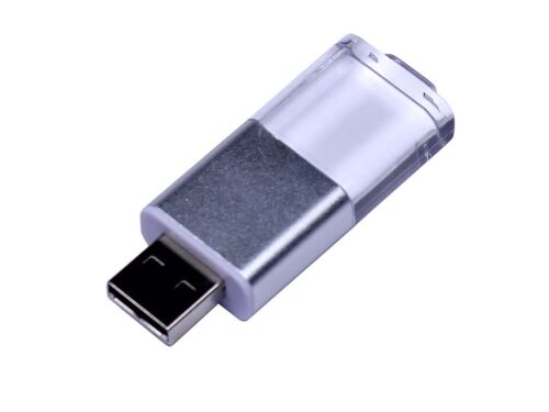 USB 2.0- флешка промо на 32 Гб прямоугольной формы, выдвижной ме 1