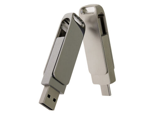 USB 3.0- флешка на 64 Гб с поворотным механизмом и дополнительны 4
