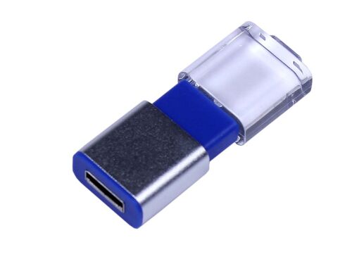 USB 2.0- флешка промо на 16 Гб прямоугольной формы, выдвижной ме 2