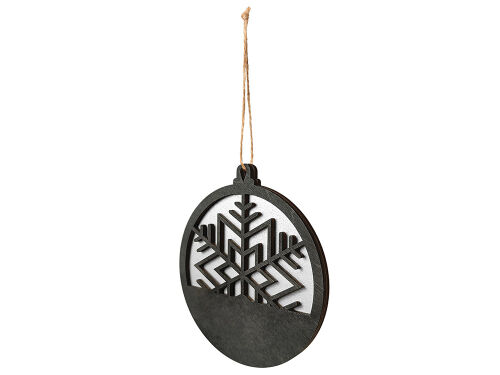 Подвеска деревянная «Noirflake» 3