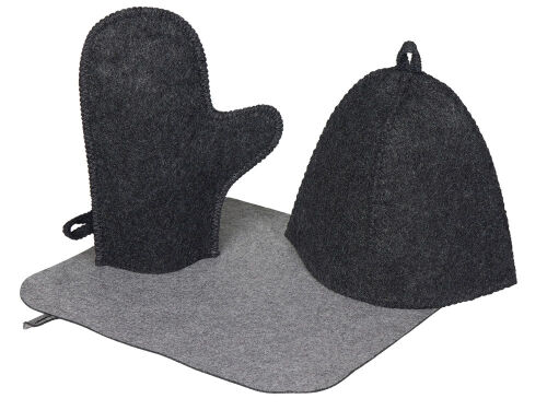 Банный набор из шапки, рукавицы и коврика «Calm»