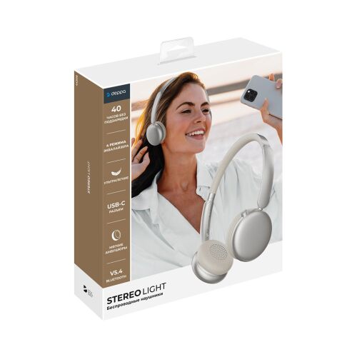 Беспроводные накладные наушники Stereo Light, BT 5.4, 300 мАч 6