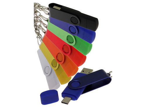 USB 3.0- флешка на 128 Гб с поворотным механизмом и дополнительн 5