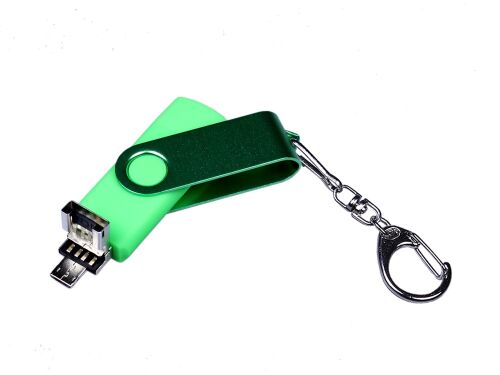 USB 2.0/micro USB/Type-С- флешка на 32 Гб 3-в-1 с поворотным мех 3