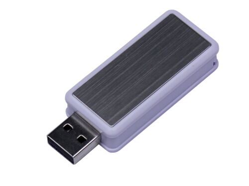 USB 3.0- флешка промо на 32 Гб прямоугольной формы, выдвижной ме 1