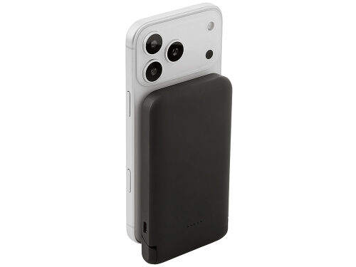 Беспроводной внешний аккумулятор с подсветкой лого и подставкой  7