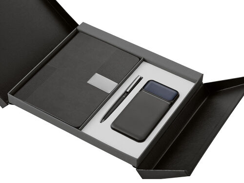 Подарочный набор «Tesla» с блокнотом А5, ручкой и пауэрбенком на 1