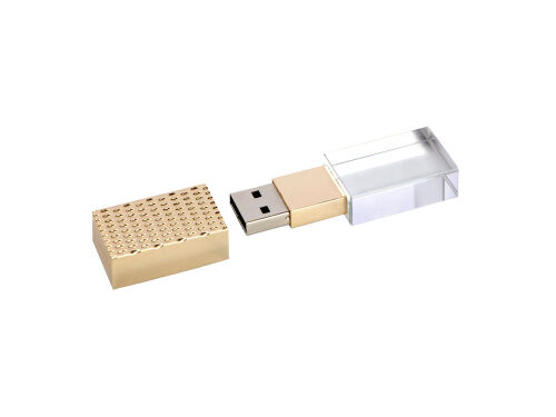 USB 2.0- флешка на 2 Гб кристалл в металле 2