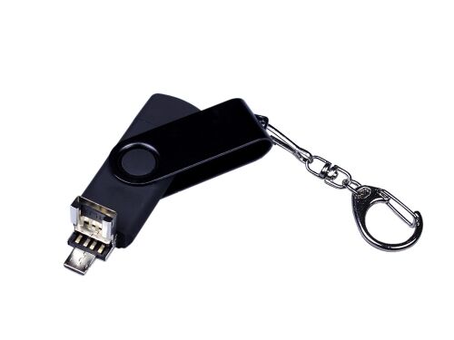 USB 2.0/micro USB/Type-С- флешка на 32 Гб 3-в-1 с поворотным мех 3