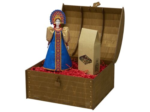 Подарочный набор: кукла фарфоровая, чай "Малина с мятой" 15