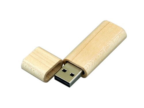 USB 2.0- флешка на 32 Гб эргономичной прямоугольной формы с окру 2