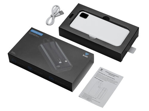 Внешний аккумулятор со встроенными кабелями «Фрэйм Про», быстрая 6