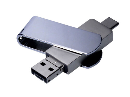 USB 2.0-флешка на 64 Гб 3-в-1 с разъемами Micro USB и USB-C 1