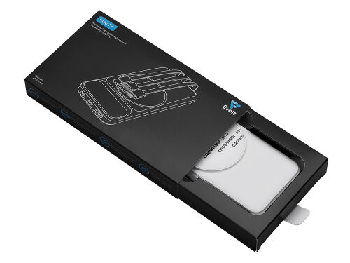 Магнитный беспроводной внешний аккумулятор со встроенными кабеля 6