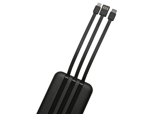 Магнитный беспроводной внешний аккумулятор со встроенными кабеля 5